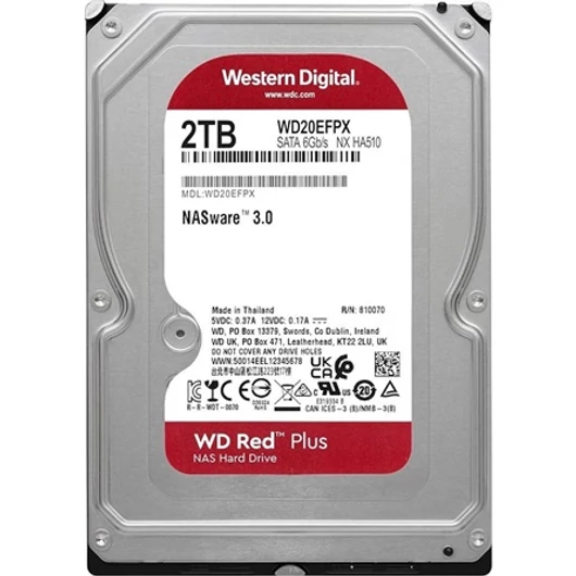 Western Digital Red Plus 2TB 5400rpm 64MB SATA3 3,5" HDD