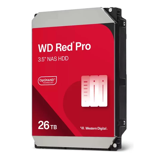 26TB RED PRO 512MB CMR 3.5IN SATA 6GB/S INTELLIPOWERRPM