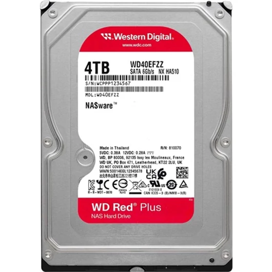 Western Digital Red Plus 4TB 5400rpm 128MB SATA3 3,5" HDD