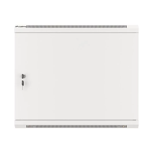 LANBERG Wall mount cabinet 19inch 9U 600x450 steel doors grey flat pack