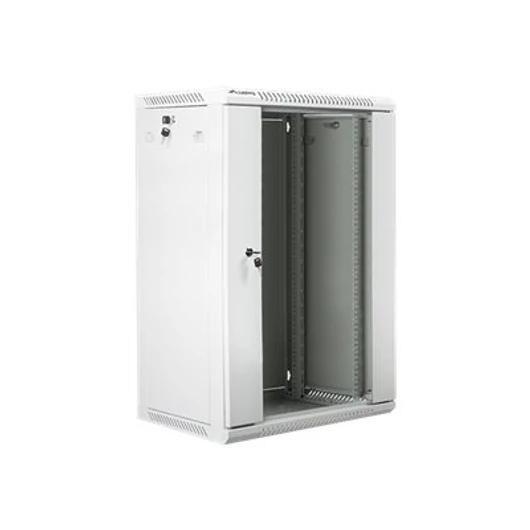 LANBERG WF01-6418-10S Lanberg 19 fali rack szekrény 18U 600x450mm szürke (üvegajtó)