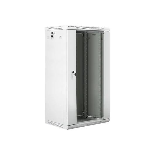 LANBERG WF01-6422-10S Lanberg 19 fali rack szekrény 22U 600x450mm szürke (üvegajtó)