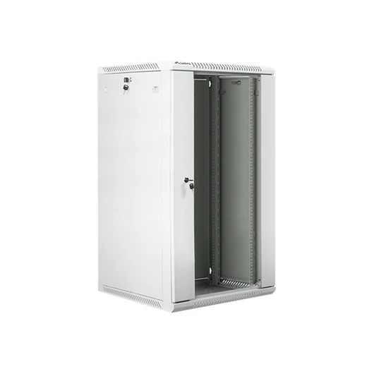 LANBERG WF01-6622-10S Lanberg 19 fali rack szekrény 22U 600x600mm szürke (üvegajtó)