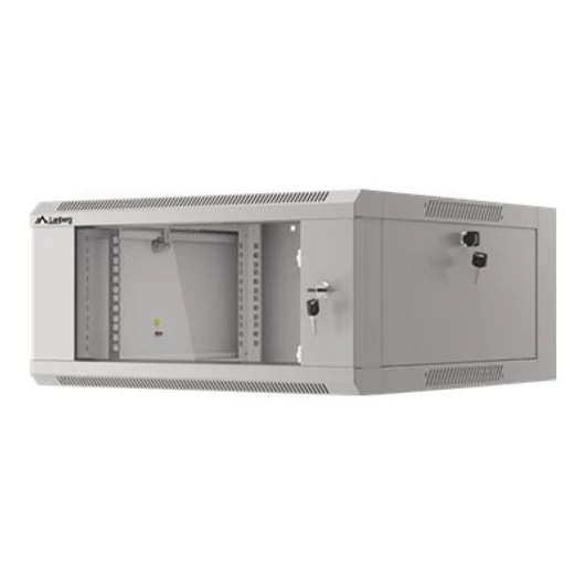 LANBERG 19inch wall-mounted rack 4U/570x600 demounted fast assembling flat pack grey