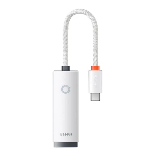 Baseus Lite Series USB-C – RJ45 hálózati adapter 100Mbps fehér (WKQX000202)