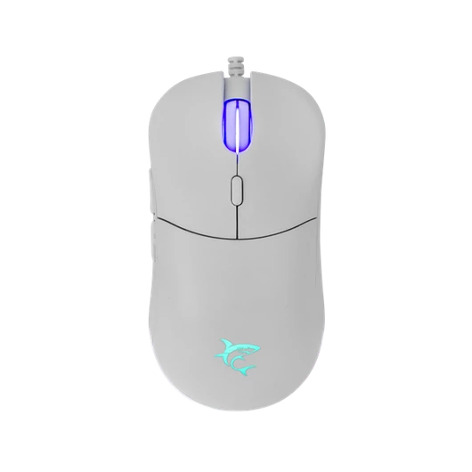 White Shark BAGDEMAGUS-W, GM-5010W gamer egér, 6D, fehér, 7200 dpi, RGB