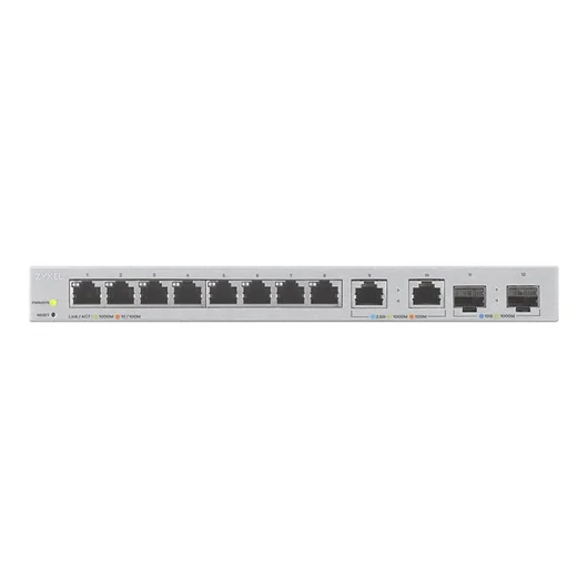 ZYXEL XGS1210-12 12-Port Web-Managed Multi-Gigabit Switch with 2-Port 2.5G and 2-Port 10G SFP+