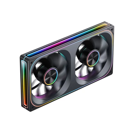 Ventilátor Jonsbo ZA-240 Infinity Mirror ARGB fordított légáram PWM 240mm, fekete