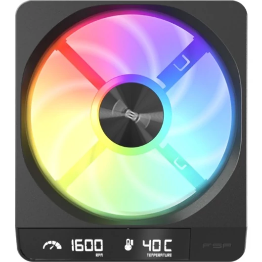 FSP ZENFAN Digital Display rendszerhűtő ventilátor fekete