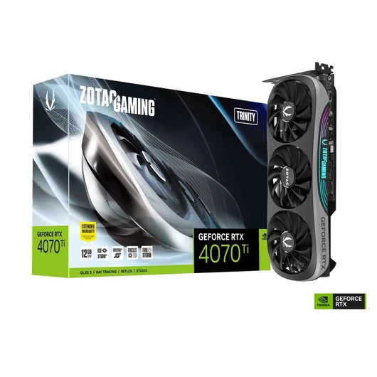 Zotac GeForce RTX 4070 Ti 12GB Trinity videokártya (ZT-D40710D-10P)