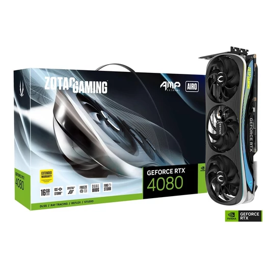 Zotac GeForce RTX 4080 16GB AMP Extreme AIRO videokártya (ZT-D40810B-10P)
