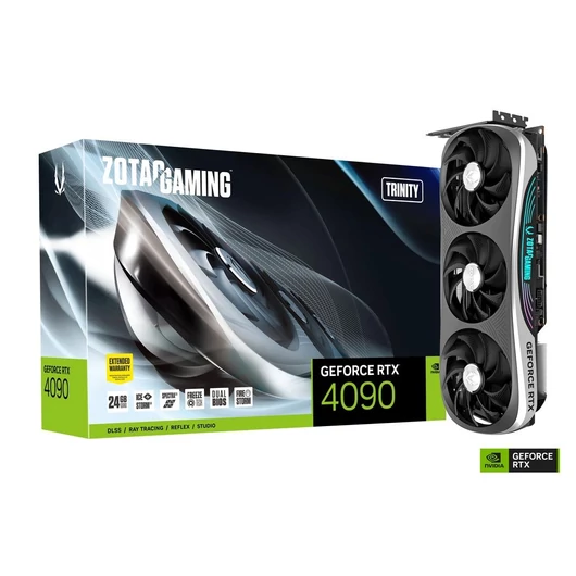 Zotac GeForce RTX 4090 24GB Trinity videokártya (ZT-D40900D-10P)