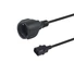 Kép 1/6 - Equip Tápkábel - 112106 (PC tápkábel hosszabbító, C14 to CEE 7 / 3, fekete, 25cm)