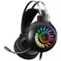 Kép 1/7 - Rampage Fejhallgató - RM-K44 ZENGIBAR (mikrofon, 7.1 hangzás, USB, hangerőszabályzó, 2,2m kábel, RGB, fekete)