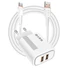 Kép 1/6 - S-Link Hálózati töltő - SL-EC50 (2xUSB, 5V / 2.4A, 12W, Gyorstöltés, Micro-USB 100cm adat + töltőkábel, fehér)