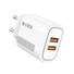 Kép 3/6 - S-Link Hálózati töltő - SL-EC50 (2xUSB, 5V / 2.4A, 12W, Gyorstöltés, Micro-USB 100cm adat + töltőkábel, fehér)