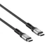 Kép 2/6 - Manhattan Kábel - USB-C Male to USB-C Male kábel, 2m, PD3.1, 8K@60Hz, 240W / 5A, Fekete
