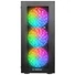 Kép 2/7 - Everest Számítógépház -  PLAID V1 (fekete; üveg; ATX; alsó táp; 4x120mm RGB, 1xUSB3.0 + 2xUSB2.0)