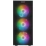 Kép 2/6 - Everest Számítógépház - FACED V1 (fekete; üveg; ATX; alsó táp; 4x120mm LED; 1xUSB3.0 + 2xUSB2.0)