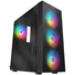 Kép 1/6 - Everest Számítógépház - FACED V1 (fekete; üveg; ATX; alsó táp; 4x120mm LED; 1xUSB3.0 + 2xUSB2.0)