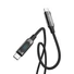 Kép 2/5 - S-Link kábel - LCC-0100 (LED kijelző, 100W, Gyorstöltés, Type-C to Type-C 100cm adat + töltőkábel, fekete, fonott)