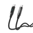 Kép 4/5 - S-Link kábel - LCC-0100 (LED kijelző, 100W, Gyorstöltés, Type-C to Type-C 100cm adat + töltőkábel, fekete, fonott)