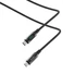 Kép 5/5 - S-Link kábel - LCC-0100 (LED kijelző, 100W, Gyorstöltés, Type-C to Type-C 100cm adat + töltőkábel, fekete, fonott)