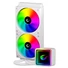 Kép 5/8 - Rampage CPU Water Cooler - INFINITE V240 (Mágneses kijelző, 36,9dB max., 98,54 m3 / h; 2x12cm, A-RGB LED, fehér)