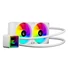 Kép 1/8 - Rampage CPU Water Cooler - INFINITE V240 (Mágneses kijelző, 36,9dB max., 98,54 m3 / h; 2x12cm, A-RGB LED, fehér)