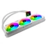Kép 3/8 - Rampage CPU Water Cooler - INFINITE V360 (Mágneses kijelző, 36,9dB max., 98,54 m3 / h; 3x12cm, A-RGB LED, fehér)