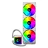 Kép 5/8 - Rampage CPU Water Cooler - INFINITE V360 (Mágneses kijelző, 36,9dB max., 98,54 m3 / h; 3x12cm, A-RGB LED, fehér)