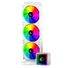 Kép 6/8 - Rampage CPU Water Cooler - INFINITE V360 (Mágneses kijelző, 36,9dB max., 98,54 m3 / h; 3x12cm, A-RGB LED, fehér)