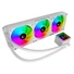 Kép 7/8 - Rampage CPU Water Cooler - INFINITE V360 (Mágneses kijelző, 36,9dB max., 98,54 m3 / h; 3x12cm, A-RGB LED, fehér)