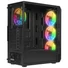 Kép 3/6 - Everest Számítógépház - X-RACER (fekete; üveg; ATX; alsó táp; 4x120mm RGB, 1xUSB3.0 + 2xUSB2.0)
