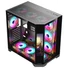 Kép 3/9 - Rampage Számítógépház - NOVA (fekete; üveg; ATX; 9,17" TFT kijelző, 7x120mm RGB, 1xUSB3.0 + 1xUSB2.0)