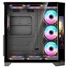 Kép 4/9 - Rampage Számítógépház - NOVA (fekete; üveg; ATX; 9,17" TFT kijelző, 7x120mm RGB, 1xUSB3.0 + 1xUSB2.0)