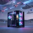 Kép 6/9 - Rampage Számítógépház - NOVA (fekete; üveg; ATX; 9,17" TFT kijelző, 7x120mm RGB, 1xUSB3.0 + 1xUSB2.0)