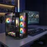 Kép 7/9 - Rampage Számítógépház - NOVA (fekete; üveg; ATX; 9,17" TFT kijelző, 7x120mm RGB, 1xUSB3.0 + 1xUSB2.0)