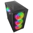 Kép 3/7 - Rampage Számítógépház - VEGA V2 (fekete; üveg; mATX; alsó táp; 4x120mm RGB, 1xUSB3.0 + 2xUSB2.0)