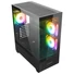 Kép 3/6 - Rampage Számítógépház - CALIBRE (fekete; üveg; mATX; alsó táp; 3x120mm RGB, 1xUSB3.0 + 2xUSB2.0)