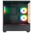 Kép 4/6 - Rampage Számítógépház - CALIBRE (fekete; üveg; mATX; alsó táp; 3x120mm RGB, 1xUSB3.0 + 2xUSB2.0)