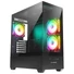 Kép 1/6 - Rampage Számítógépház - CALIBRE (fekete; üveg; mATX; alsó táp; 3x120mm RGB, 1xUSB3.0 + 2xUSB2.0)
