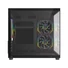 Kép 4/7 - Rampage Számítógépház - LUMID (fekete; ablakos; mATX, alsó táp, 3x120mm A-RGB)