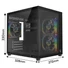 Kép 1/7 - Rampage Számítógépház - LUMID (fekete; ablakos; mATX, alsó táp, 3x120mm A-RGB)