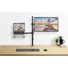 Kép 3/3 - Manhattan asztali állvány -  1db monitor + 1 db laptop  (min.VESA:75x75, 13"-32"-ig, 360° fordítás, 8kg, fekete)