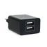 Kép 1/3 - Delight Telefon töltő  - 2db USB, 5V / 2,4A, Fekete