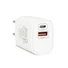 Kép 1/3 - Delight Telefon töltő  - 1db Type-C + 1db USB PD20W gyorstöltéssel, Fehér