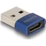 Kép 1/2 - Delock USB-A 2.0 -> USB-C M / F adapter kék