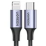 Kép 1/7 - UGREEN US304 USB-C - Lightning kábel, PD, 3A 1.5m, fekete (60760)