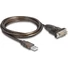 Kép 2/4 - Delock USB 2.0 A -> Serial RS-232 DB9 M / M adatkábel 1.5m barna